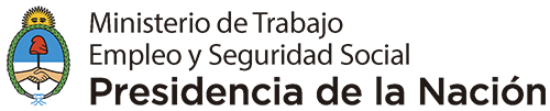 En la imagen se observa el escudo de Argentina y el texto Ministerio de Trabajo, Empleo y Seguridad Social de la Nación